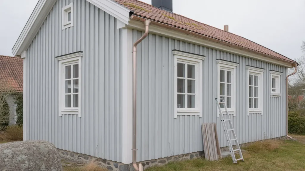 panelbyte och m lning av tr fasad p villa i gustavsberg v rmd