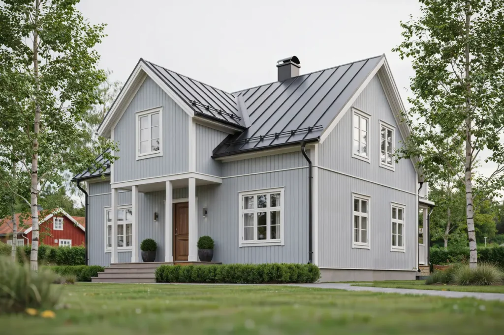takoml ggning med nya pl tdetaljer p villa i gustavsberg